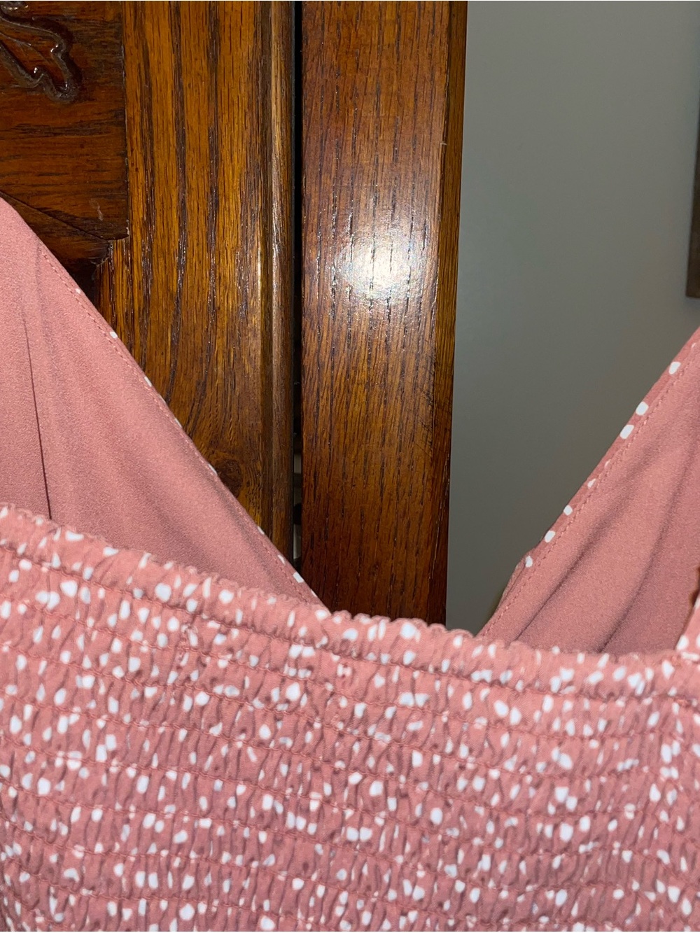 Abercrombie & Fitch Dusty Rose Dotted  Sundress, XL - Picture 5 of 8